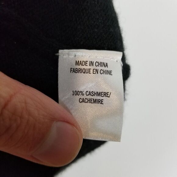 Theory Women 100% Cashmere Open Front Cardigan Sz M Black Sweater Soft Cozy - Picture 8 of 8